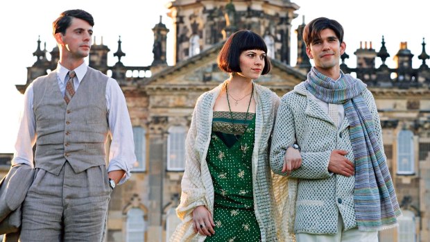 Hayley Atwell with (from left) Matthew Goode and Ben Whishaw in the 2008 film Brideshead Revisited.