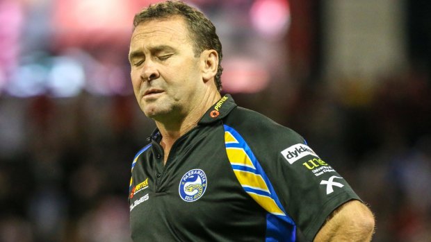 Ricky Stuart during his stint as Parramatta coach in 2013.