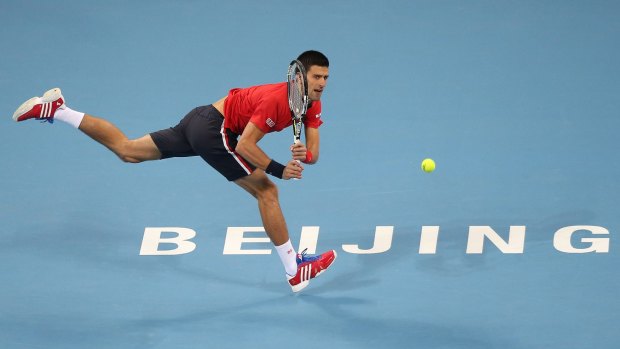 Crushing win: Novak Djokovic.