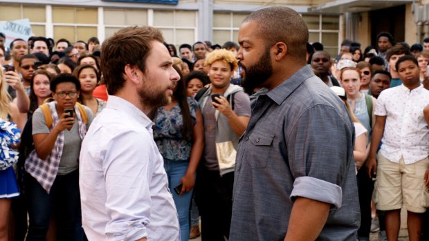 Charlie Day and Ice Cube, as teachers Andy Campbell and Ron Strickland, have a showdown after school. 