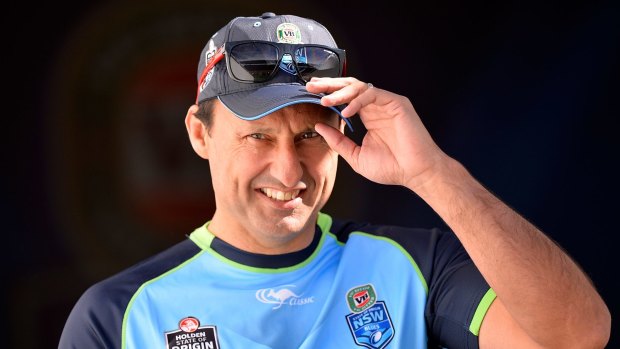 Mad as a hatter: Blues coach Laurie Daley was keen to meet with referees boss Tony Archer before Origin II.
