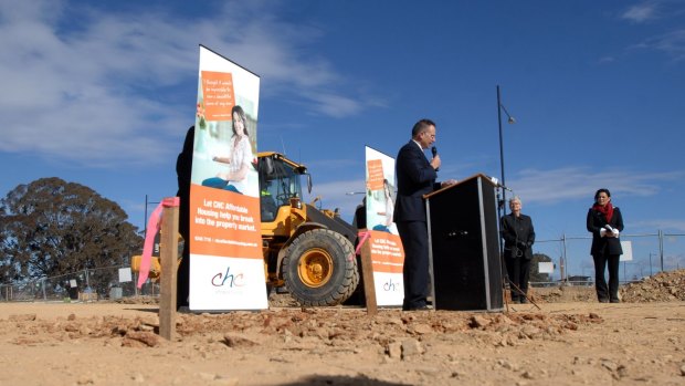 Flashback to August, 2009: Jon Stanhope turns the first sod on a block in Forde as part of the launch of stage two of the affordable housing action plan.