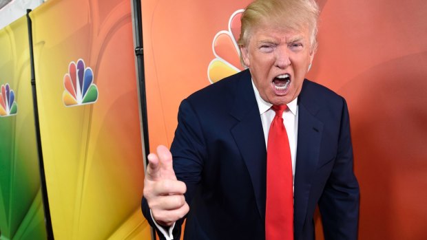 Donald Trump promoting The Celebrity Apprentice in 2015.