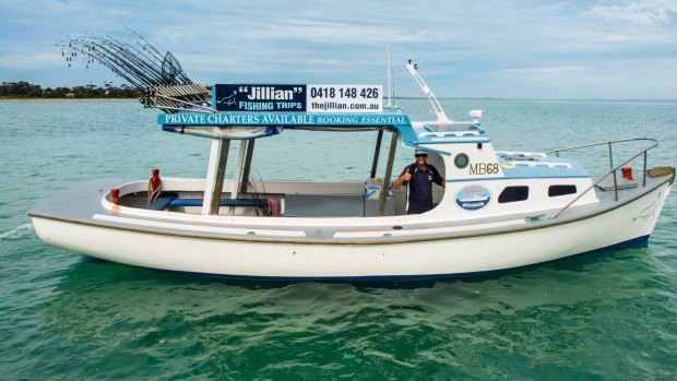 The Jillian, a former rescue boat, now hosts fishing trips.