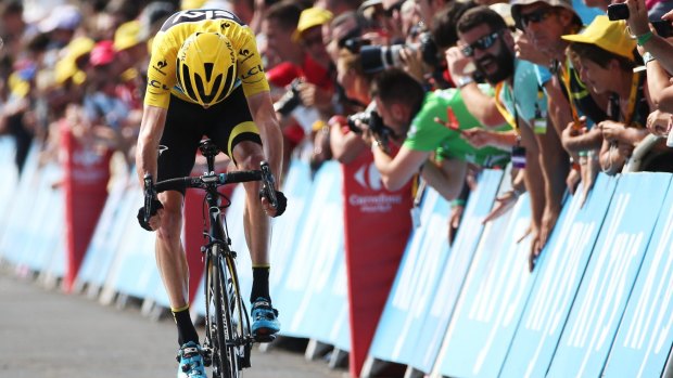 Chris Froome says a spectator threw urine over him.