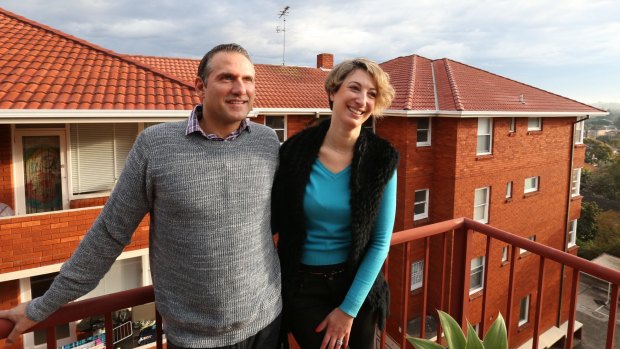 In the bank: Shane and Dinah Hearn have been renting in Bondi, but will soon move into an apartment they have bought in Randwick.