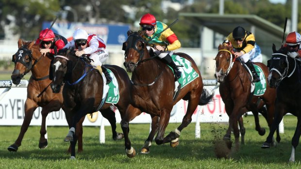 Tommy terrific: Tommy Berry rides Keepit To Yourself to win the Winter Challenge at Rosehill.