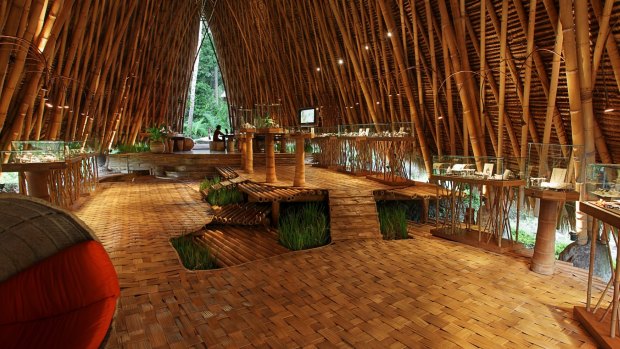 Bamboo-clad interior: The John Hardy workshop and jewellery showroom.