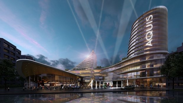 An artist's impression of the Aquis development of Canberra's casino. 