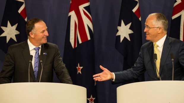 New Zealand Prime Minister John Key and Malcolm Turnbull.