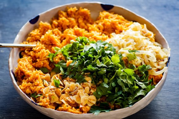 This comforting rice dish is inspired by the west African favourite, jollof.