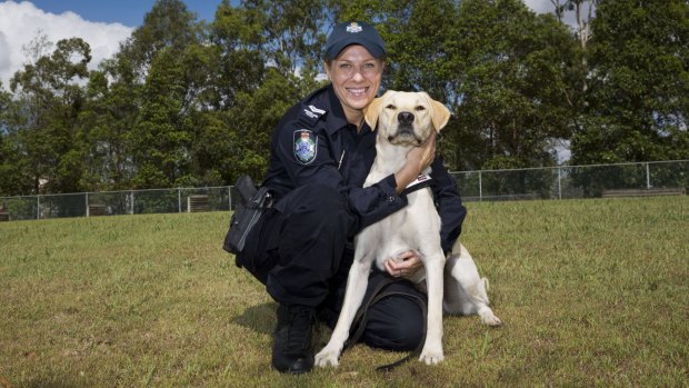 Senior Constable Jaye Lilley, with her partner PD Turbo.