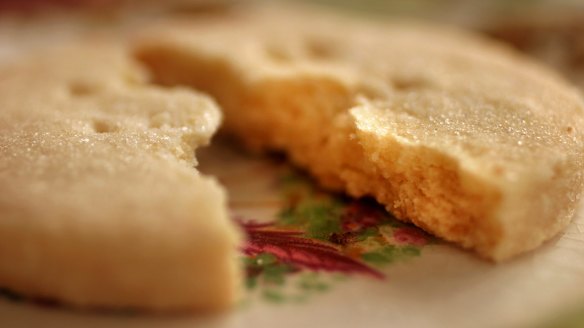 Traditional Scottish shortbread biscuits.