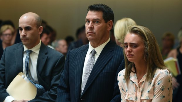 Michelle Carter after Judge Lawrence Moniz found her guilty of involuntary manslaughter in the suicide of Conrad Roy III.