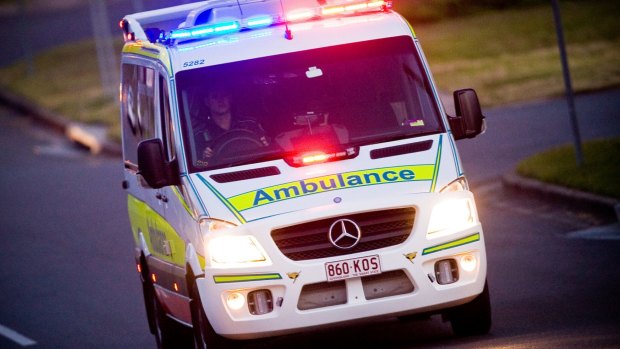 The elderly woman was taken in a serious condition to Royal Brisbane Hospital.