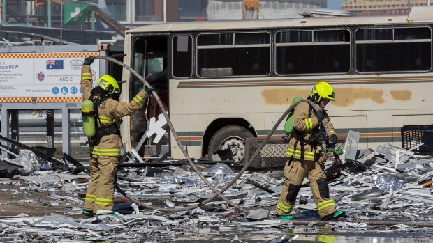 Simulated emergency response activity in Sydney.