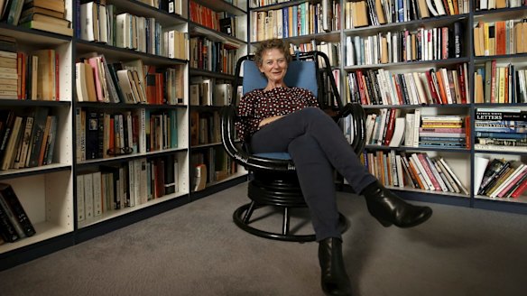 Writer Andrea Goldsmith at her home in Melbourne.