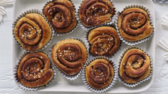 Christmas morning treat: Cinnamon buns.