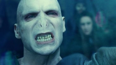 Harry Potter's nemesis Lord Voldemort, played by Ralph Fiennes in the film franchise.