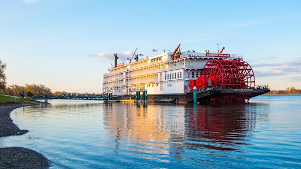 American Queen Steamboat Company's American Empress docked at Richland on the Snake River.