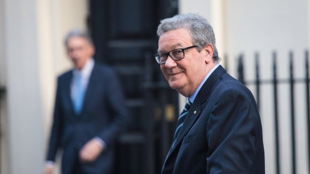 Australia's high commissioner to Britain Alexander Downer will be staying on.