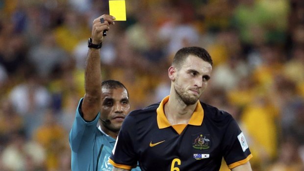 Disappointed: defender Matthew Spiranovic has been suspended from Asian Cup quarter-final.