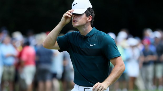 Bad day at the office: Rory McIlroy.
