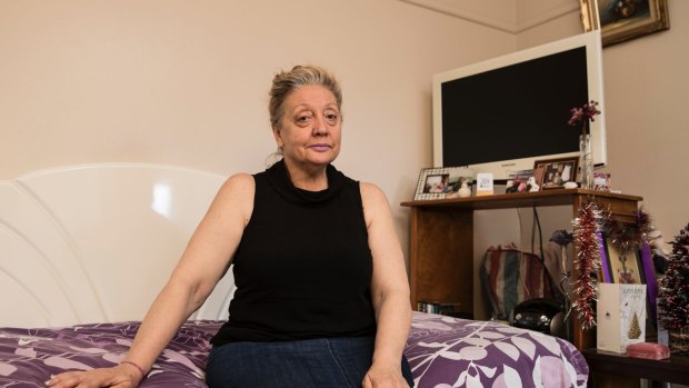 Christine Guzara at her community housing home in Little Bay in Sydney's eastern suburbs. 