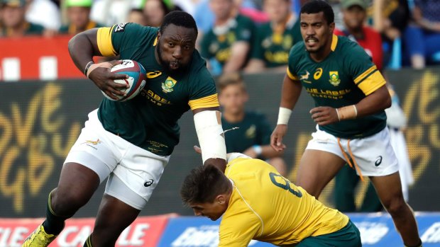 Imposing: Tendai Mtawarira will be a handful for the Wallabies front row.