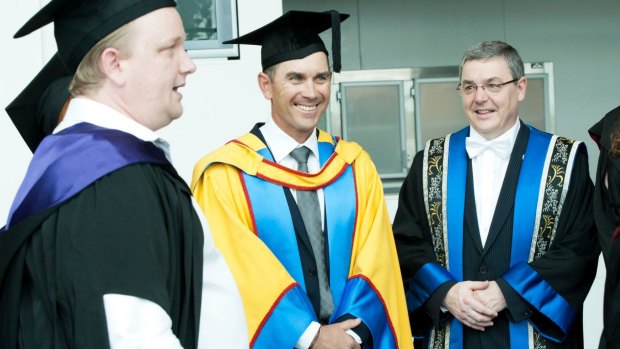 Justin Langer has been awarded an honourary doctorate from Edith Cowan University.