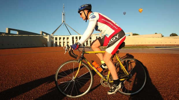 Tony Abbott is a keen bike rider, and took exception to one Canberra driver's behaviour.