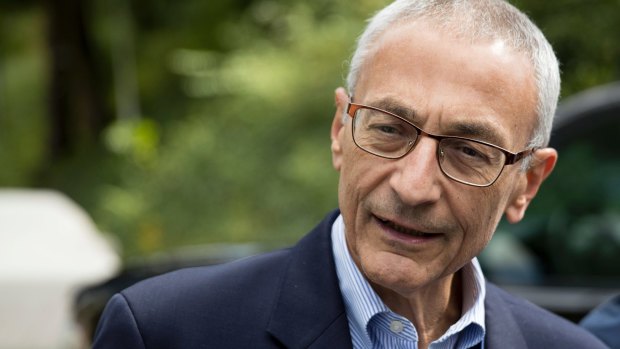 Hillary Clinton's campaign manager John Podesta has his own emails hacked.