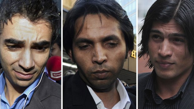 Salman Butt, left, Mohammad Asif, centre, and Mohammad Aamer were part of a "spot-fixing" betting scam.