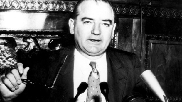 Senator Joseph McCarthy led a witch hunt against Communists in the 1950s.