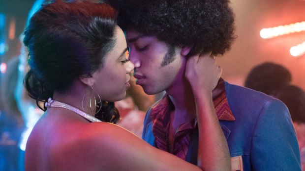 Herizen Guardiola (left) and Justice Smith in <i>The Get Down</i>.