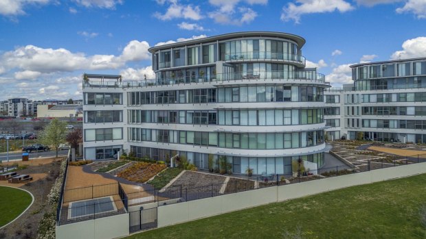 Canberra's priciest apartment of 2015, 104/13 Eastlake Parade, Kingston, sold $2.41 million