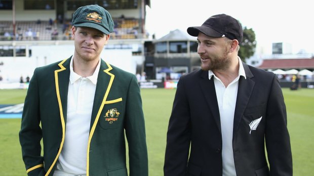 Is everything actually as it seems? Captains Steve Smith and Brendon McCullum.
