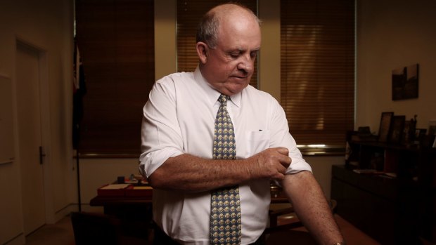 Senator John 'Wacka' Williams at Parliament House in Canberra.