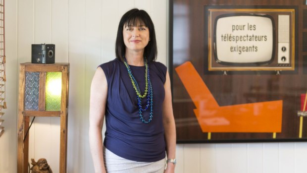 Hoodlum Entertainment's Tracey Robertson at the company's Brisbane offices: 'I'm a producer, that's what we do. We just make things happen from nothing.'