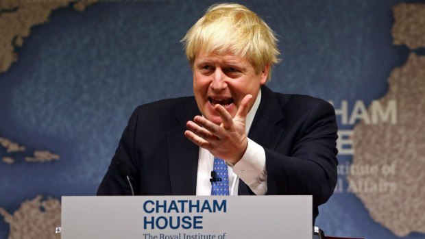 Boris Johnson delivers a speech at Chatham House in London earlier this month. His frank approach has once again cut across his current diplomatic duties.
