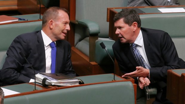 Backbenchers Tony Abbott and Kevin Andrews during question time earlier in the year.