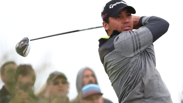 In the groove: Jason Day is one shot off the lead after the opening round of the British Open.