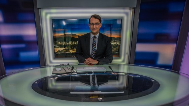 Dan Bourchier, Canberra's new ABC TV newsreader. 
