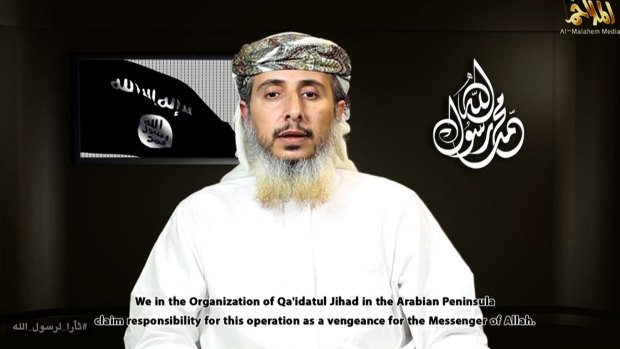 Nasser bin Ali al-Ansi in an image from a propaganda video posted online in January.