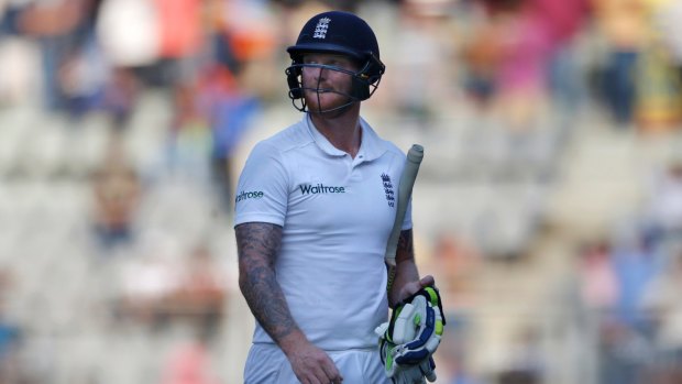 Hopes fade: England's Ben Stokes fell for 18 in England's second innings.