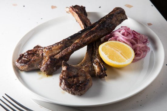 Tomahawk lamb chops are $19 a pop. 