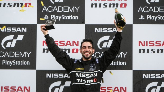 Australia's Matthew Simmons won the 2015 Nissan GT Academy final at Siverstone.