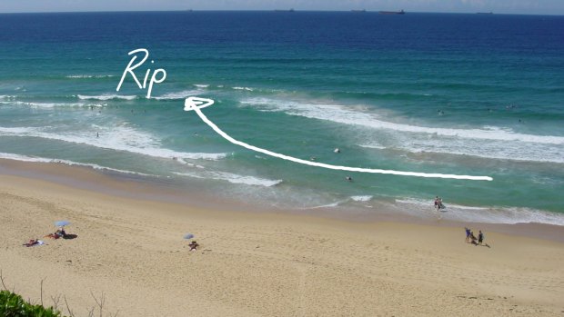 An image from the Jason Markland documentary on rip currents shows another type of rip.