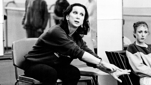 Maina Gielgud during rehearsals for <I>Giselle</I> in 1986.