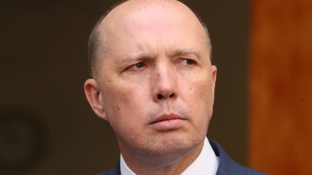 Peter Dutton was confronted about the 457 changes during a question and answer session at the Policy Exchange in London last month.